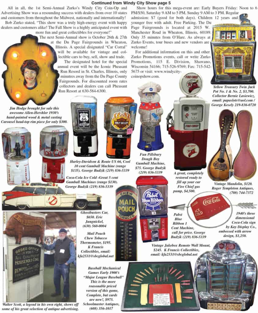 Auction Action article on coin op and antique advertising show